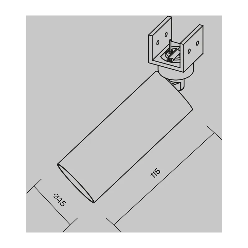 Уличный трековый светильник Фокус / Focus Led Elasity IP 3000К 8Вт 55° черный Maytoni O-TR01-1-S-8WB3K 11