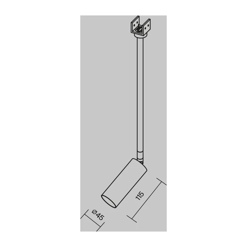 Уличный трековый светильник Фокус / Focus Led Elasity IP 3000К 8Вт 55° черный Maytoni O-TR01-2-P-8WB3K 11