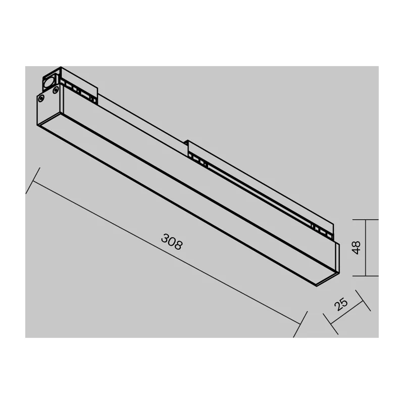 Уличный трековый светильник Базис / Basis Exility IP 3000К 12Вт 120° черный Maytoni O-TR02-1-S-12WB3K 8