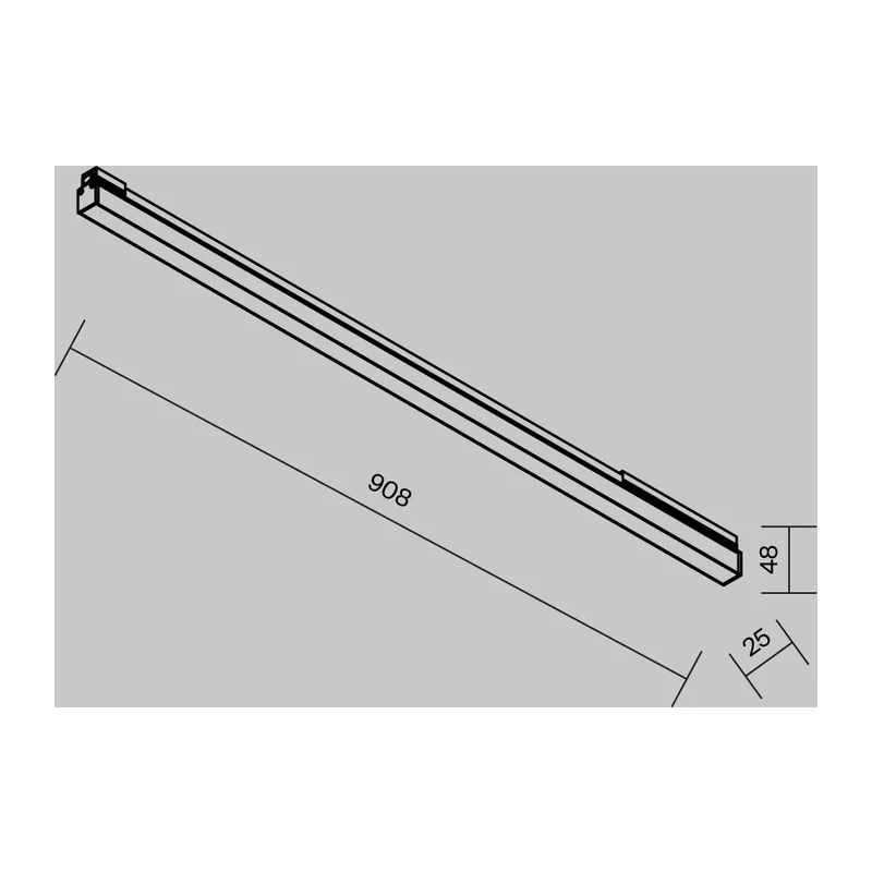 Уличный трековый светильник Базис / Basis Exility IP 3000К 24Вт 120° черный Maytoni O-TR02-1-S-24WB3K 9