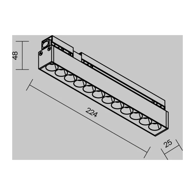 Уличный трековый светильник Точки / Points Exility IP 4000К 12Вт 36° черный Maytoni O-TR02-2-S-12WB4K 7