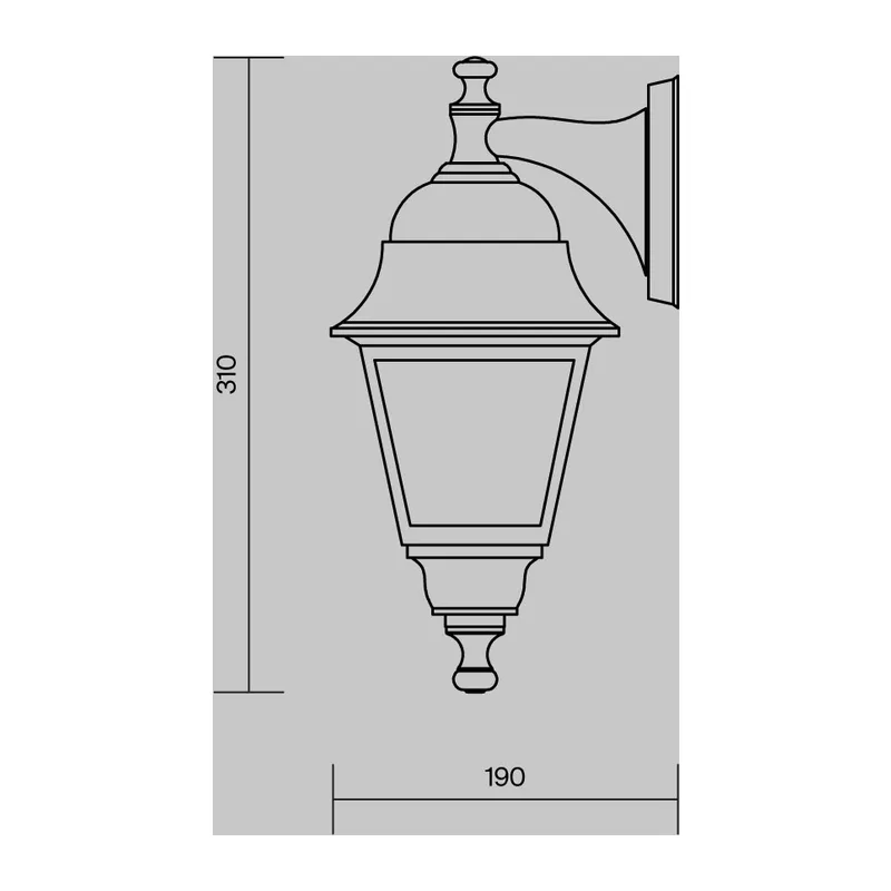 Настенный светильник (бра) Аббатская дорога / Abbey Road E27х1 60Вт IP 44 Maytoni O003WL-01B 7