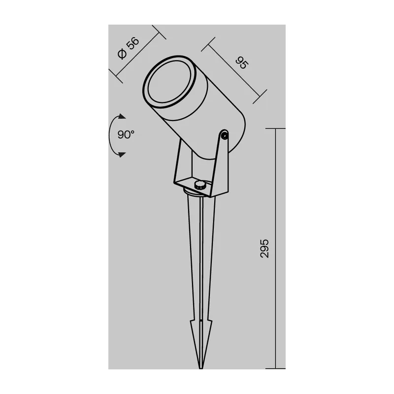 Ландшафтный светильник Сфера / Scope GU10х1 20Вт IP 65 Maytoni O025FL-01B 2