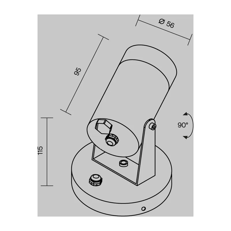 Настенный светильник (бра) Сфера / Scope GU10х1 50Вт IP 65 Maytoni O025WL-01B 3