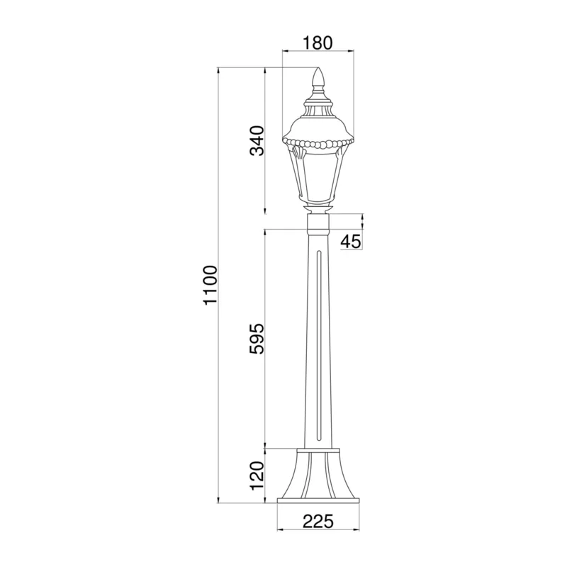 Ландшафтный светильник Гоири / Goiri E27х1 60Вт IP 44 Maytoni O028FL-01BZ 7