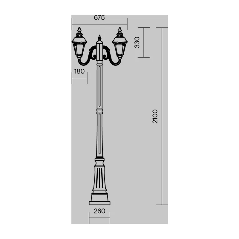Садово-парковый светильник Goiri E27х2 60Вт IP 44 Maytoni O028FL-03BZ 8