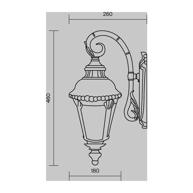 Настенный светильник (бра) Гоири / Goiri E27х1 60Вт IP 44 Maytoni O029WL-01BZ 7