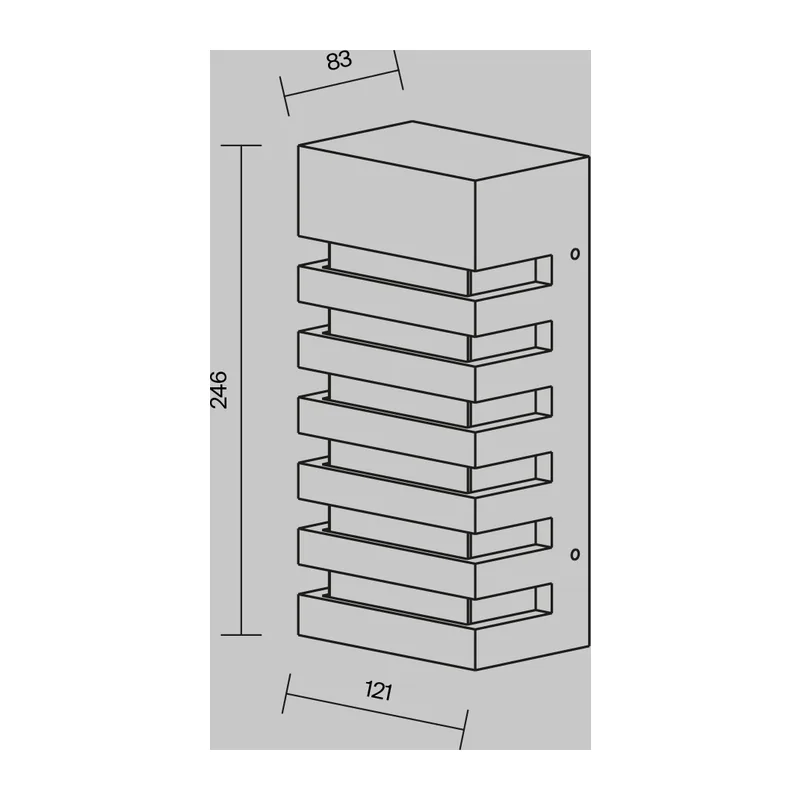 Настенный светильник (бра) Ремса / Remsa E14х1 40Вт IP 54 Maytoni O034WL-01B 2