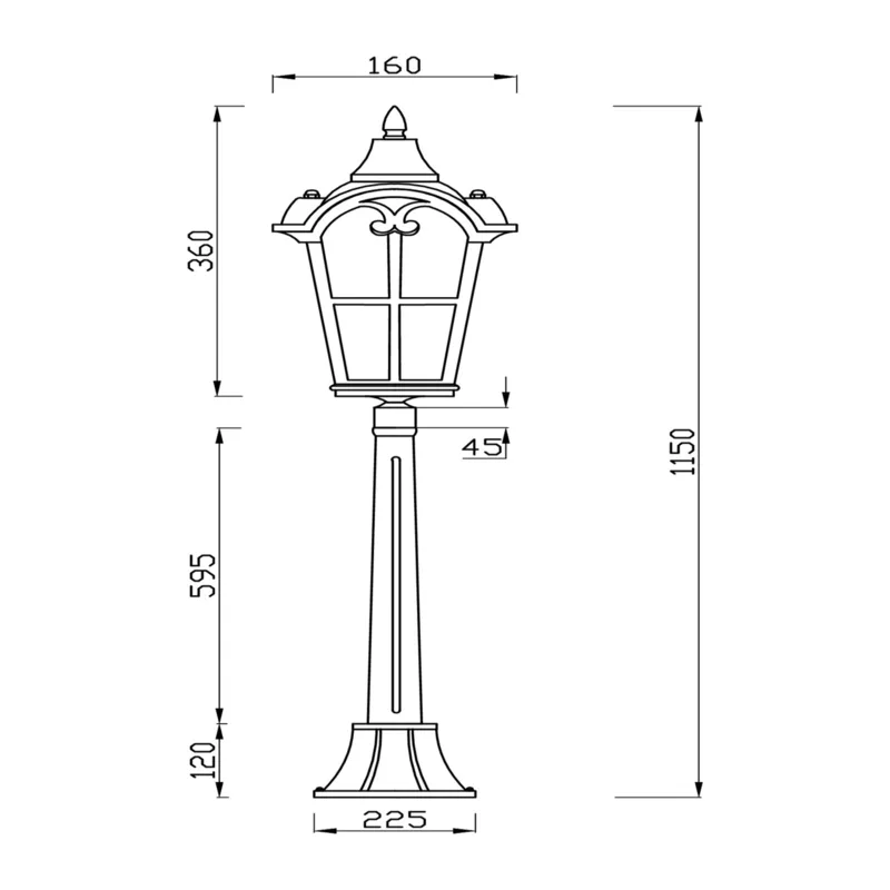 Ландшафтный светильник Альбион / Albion E27х1 60Вт IP 44 Maytoni O413FL-01BZ1 8