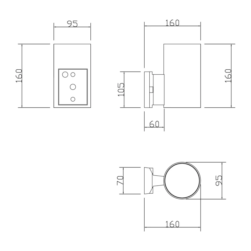 Настенный светильник (бра) Рандо / Rando E27х1 60Вт IP 54 Maytoni O419WL-01GR 4