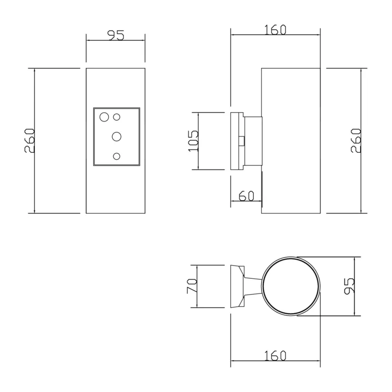 Настенный светильник (бра)Рандо / Rando E27х2 60Вт IP 54 Maytoni O419WL-02GR 5