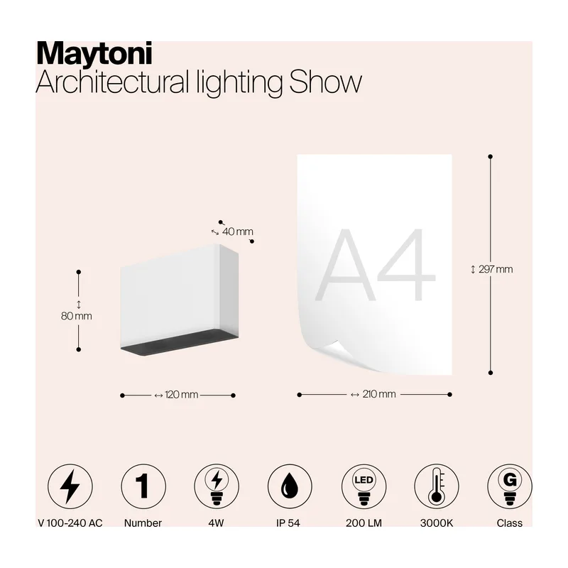 Архитектурная подсветка Шоу / Show 3000K 4Вт IP 54 Maytoni O433WL-L4W3K 8