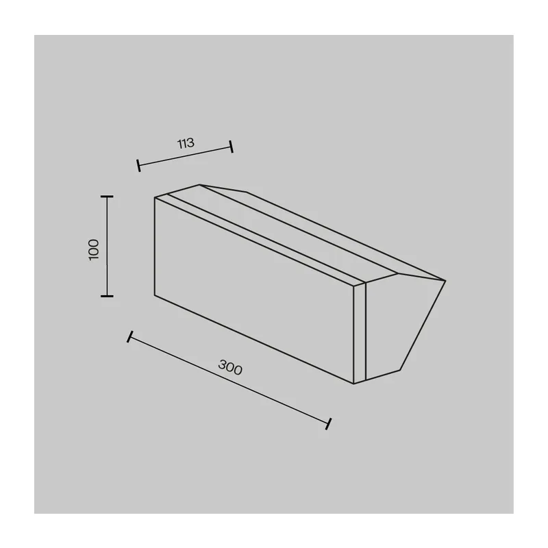 Настенный светильник (бра) Блок / Brick 3000K 20Вт IP 54 Maytoni O436WL-L20GF3K 11
