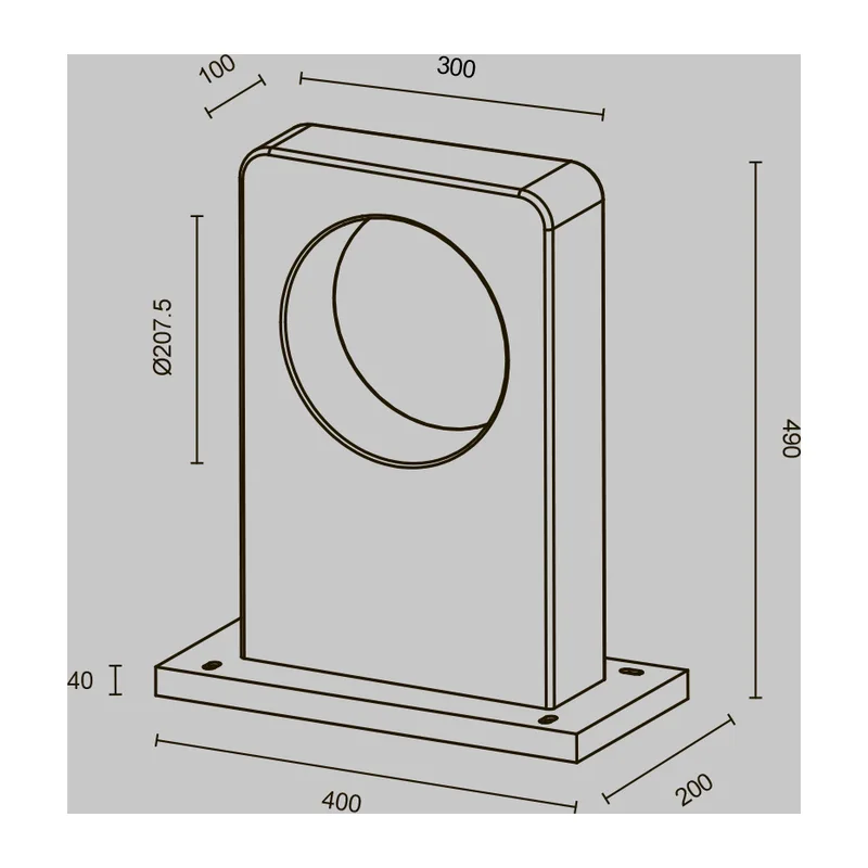 Ландшафтный светильник Бетон / Betone 3000К 7Вт IP 65 Maytoni O469FL-L7CM3K 7