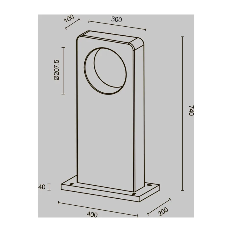 Ландшафтный светильник Бетон / Betone 3000К 7Вт IP 65 Maytoni O469FL-L7CM3K1 8