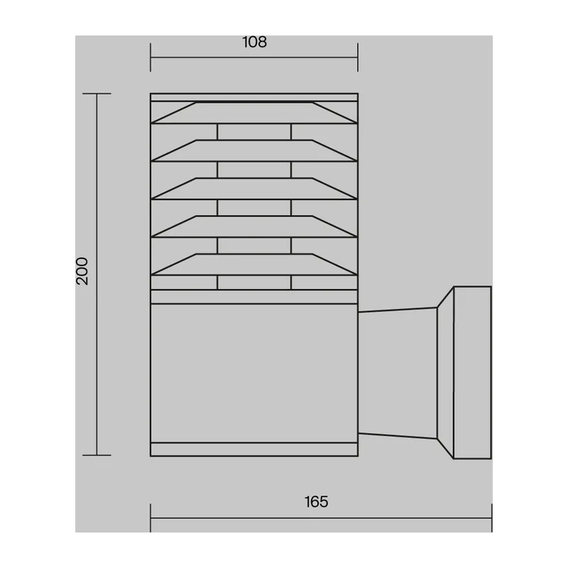 Настенный светильник (бра) Бронкс / Bronx E27х1 60Вт IP 54 Maytoni O576WL-01B 9