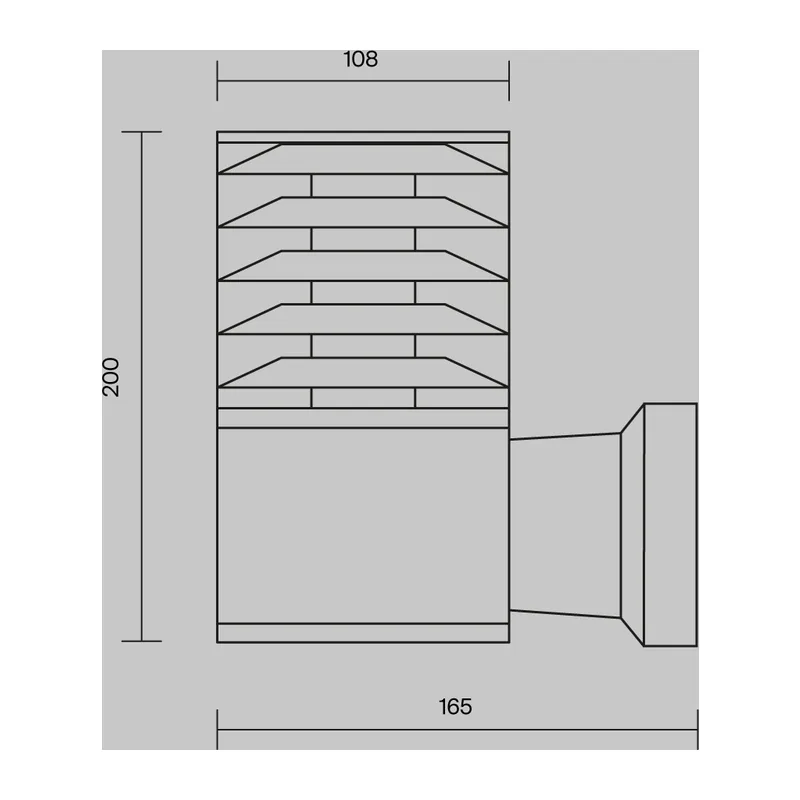 Настенный светильник (бра) Бронкс / Bronx E27х1 60Вт IP 54 Maytoni O576WL-01GR 9