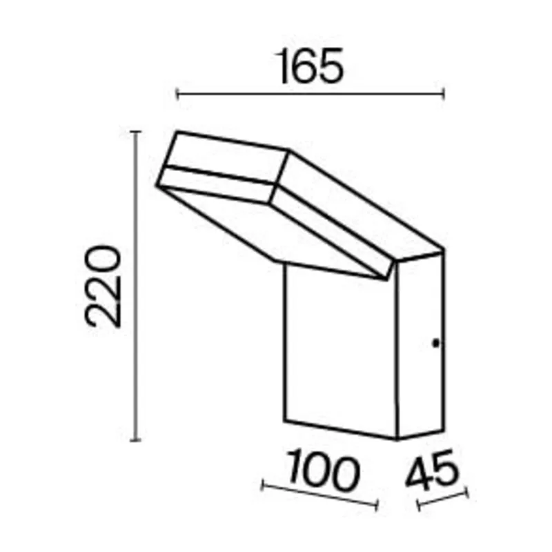 Настенный светильник (бра) Шаг / Paso 3000К 12Вт IP 54 Maytoni O595WL-L12B3K 3
