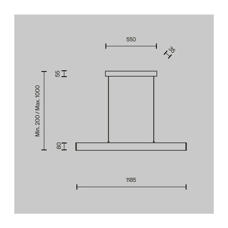 Подвесной светильник Шаг / Step 4000К 30Вт Maytoni P010PL-L30B4K 6