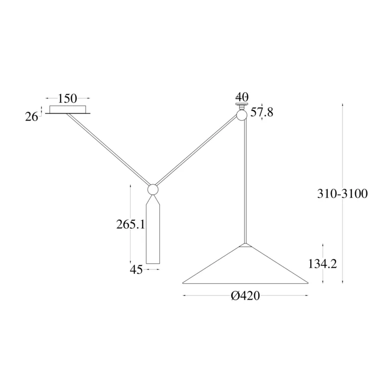 Подвесной светильник Песо / Peso E27х1 Maytoni P080PL-01W 5
