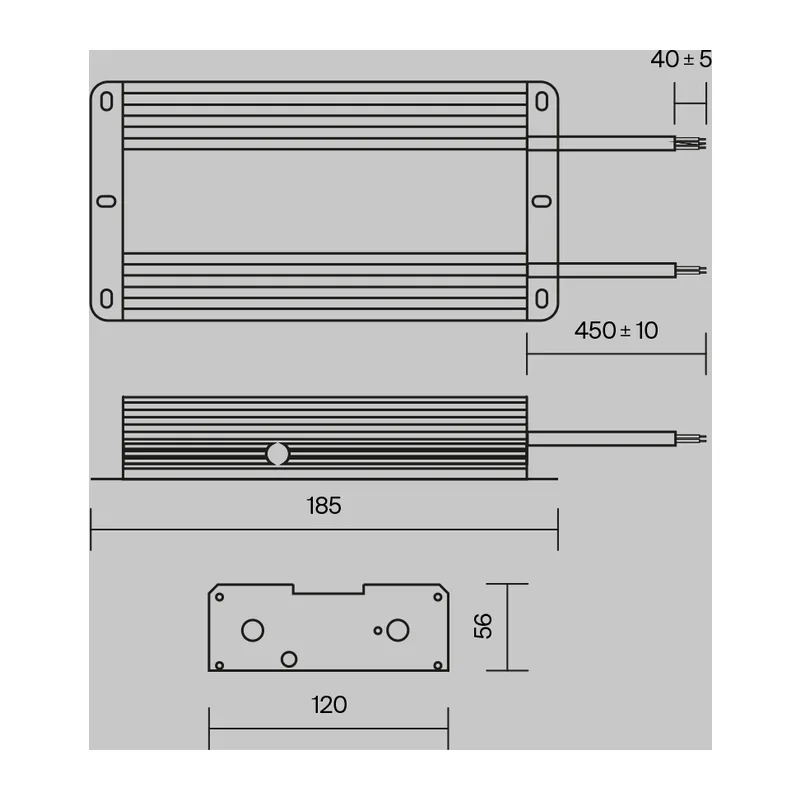 Источник напряжения 48В 480Вт IP67 PSL008 Maytoni PSL008-480W-48V-IP67 6