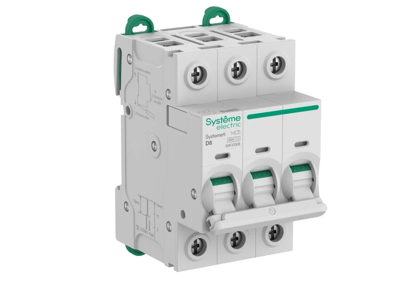 Systeme9 Автоматический выключатель (АВ) D 8A 3P 6kA 400В 2