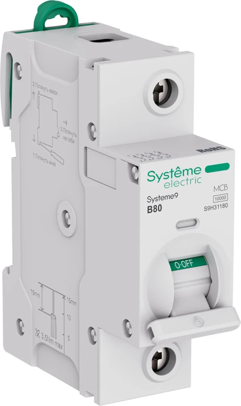 Systeme9 Автоматический выключатель (АВ) 27мм B 80A 1P 10 kA 230В 2