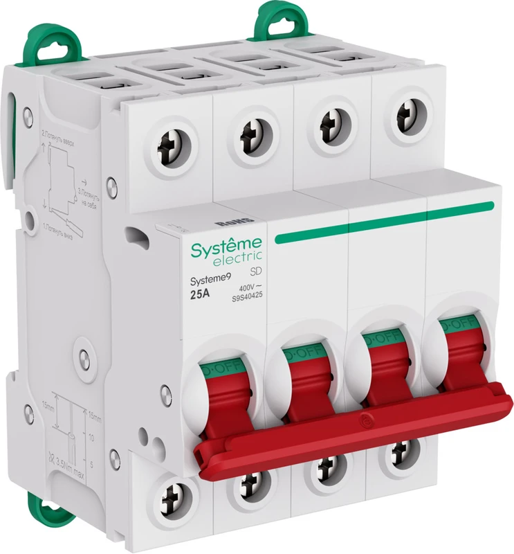 Systeme9 Выключатель нагрузки (ВН) 4P 25A 400В 2