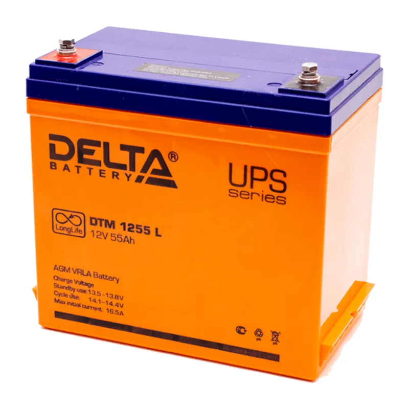 Аккумулятор Delta DTM 1255 L (12 В 55 Ач)
