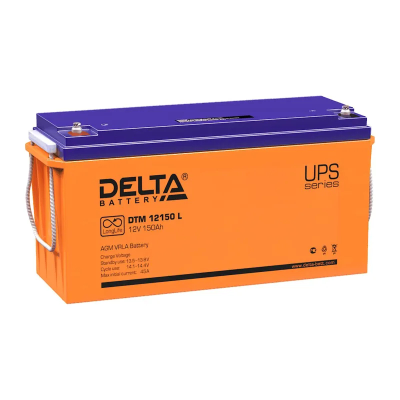 Аккумулятор Delta DTM 12150 L (12 В 150 Ач)
