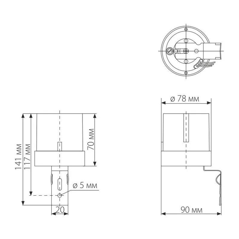 Датчик освещенности 5500W IP44 SNS L 07 Elektrostandard 7