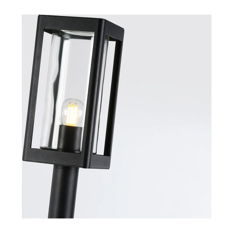 Уличный ландшафтный светильник E27*1 IP54 ST2425 BK/CL черный/прозрачный IP54 E27 max 40W 110*110*1000 Ambrella Light 7