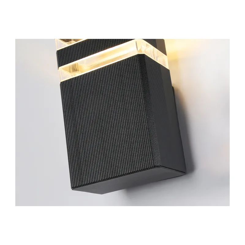 Уличный настенный светильник GU10*1 IP54 ST2572 BK/CL черный/прозрачный IP54 GU10 max 35W 205*110*65 Ambrella Light 6