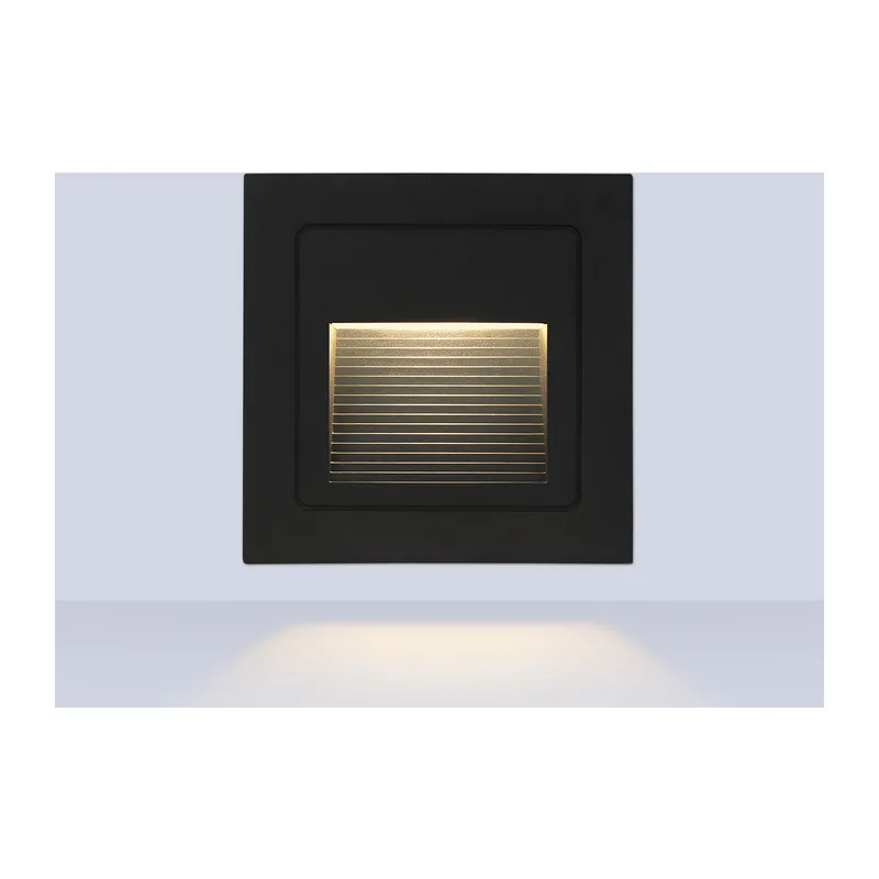 Подсветка для лестниц 3000K 3Вт P65 ST8212 BK черный IP65 LED 3000K 3W 84*84*46 Ambrella Light 2