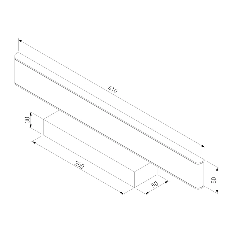Настенный светодиодный светильник Sankara LED черный Sankara LED 16W IP20 черная Elektrostandard 7