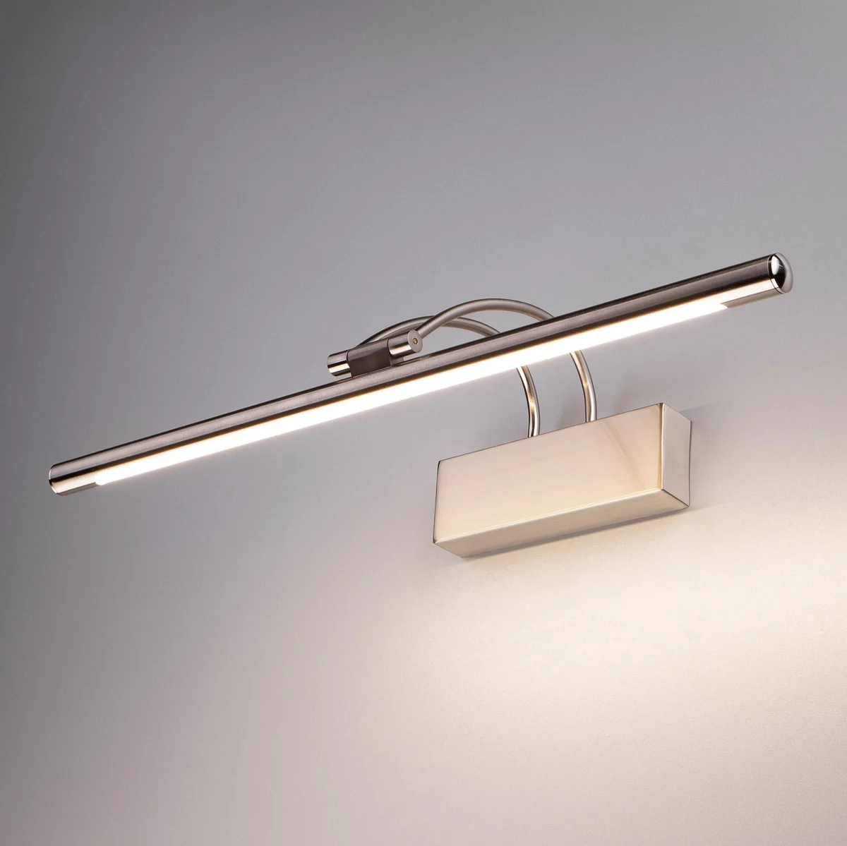 Настенный светодиодный светильник Simple LED никель Simple LED 10W 1011 IP20 никель Elektrostandard