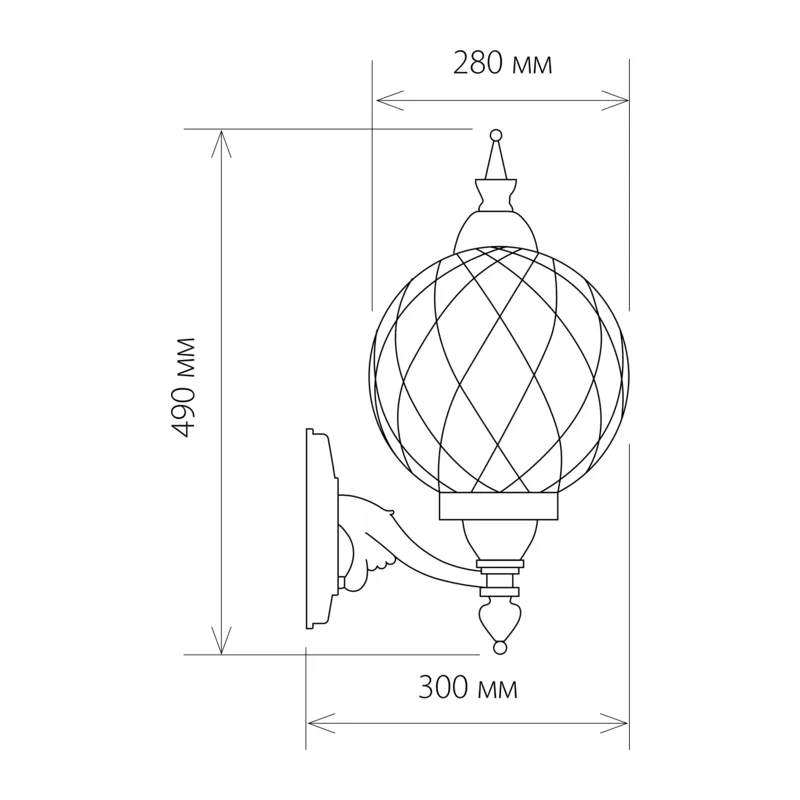 Уличный настенный светильник Sirius U черное золото IP44 Sirius U черное золото Elektrostandard 4