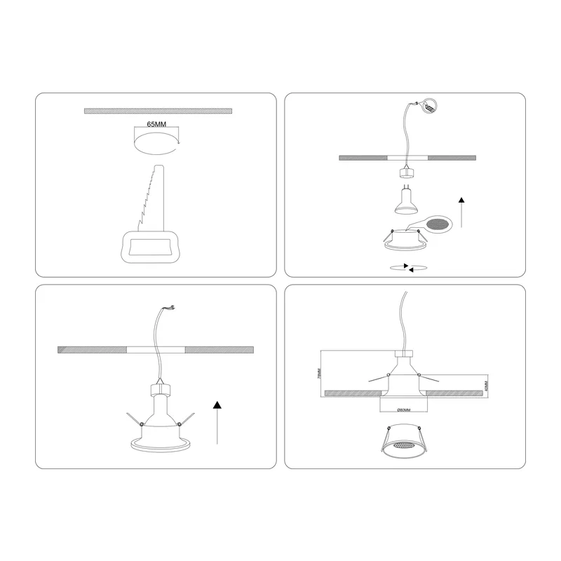 Встраиваемый точечный светильник MR16 1*GU5.3 TN102777 WH белый MR16 GU5.3 D80*40 Ambrella Light 8