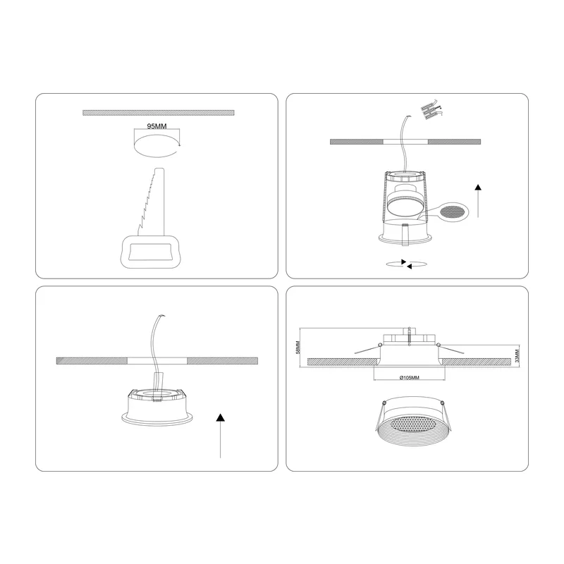 Встраиваемый точечный светильник 1*GX53 TN51751 WH белый GX53 max 15W D105*33 Ambrella Light 8