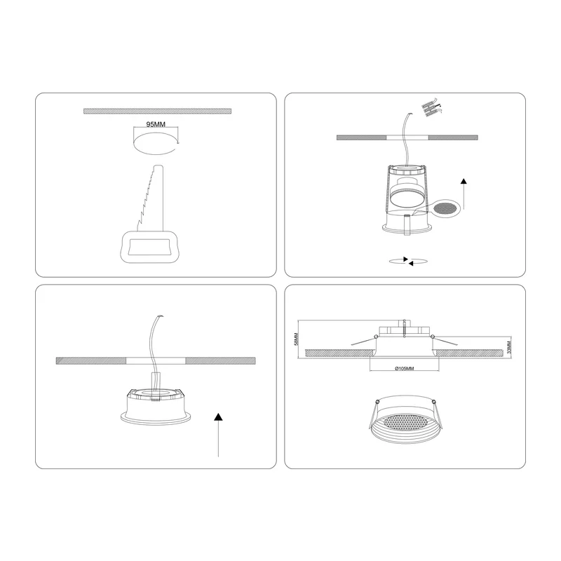 Встраиваемый точечный светильник 1*GX53 TN51755 WH белый GX53 max 15W D105*33 Ambrella Light 8