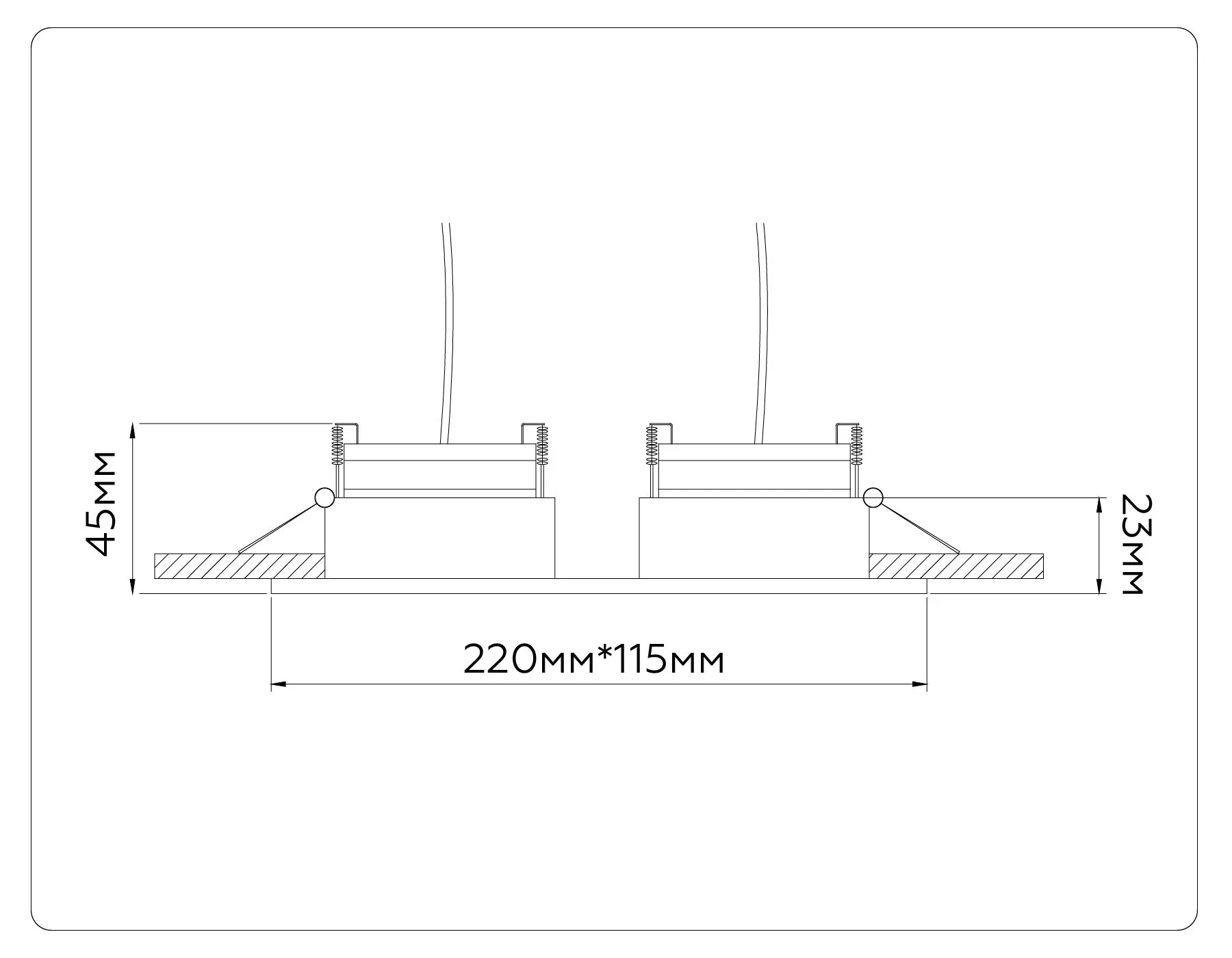 Встраиваемый поворотный точечный светильник 2*GX53 TN51920/2 BK черный GX53 max 12W 220*115*23 Ambrella Light 9