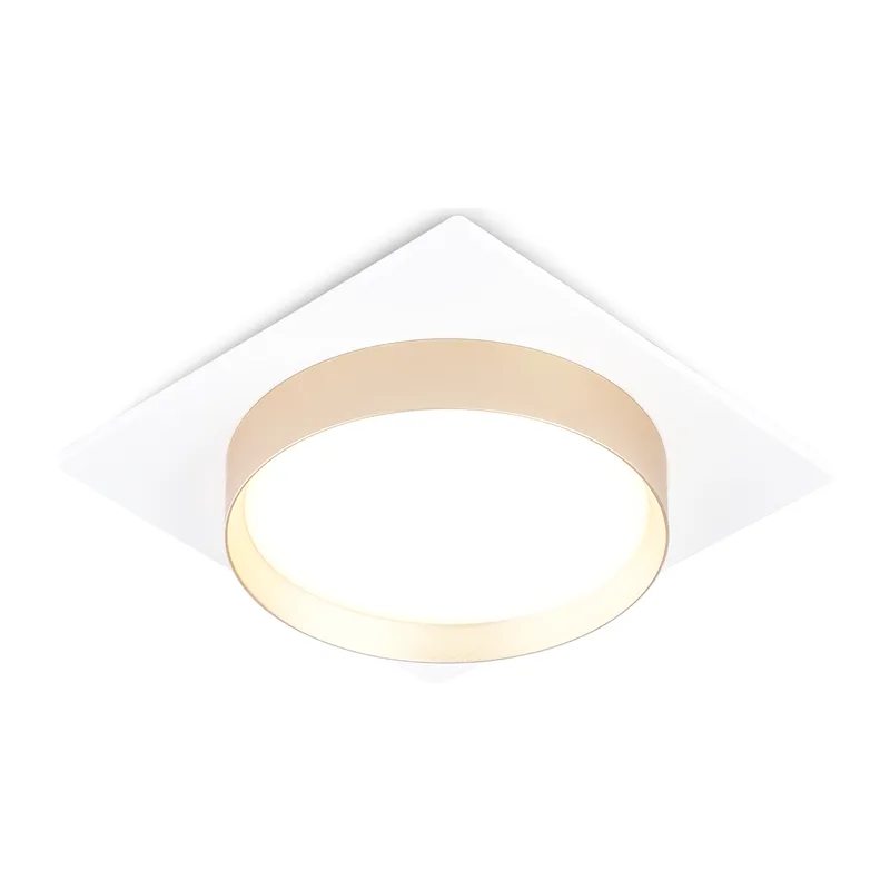 Встраиваемый точечный светильник 1*GX53 TN5230 WH/GD белый/золото GX53 max 12W 110*110*35 Ambrella Light 8