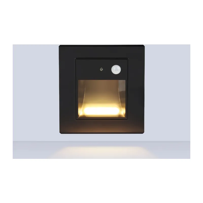 Подсветка для лестниц с датчиком движения 3000K 1,5Вт IP20 TN9639 BK черный LED 3000K 1,5W 86*90*35 Ambrella Light 2