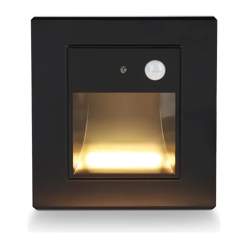 Подсветка для лестниц с датчиком движения 3000K 1,5Вт IP20 TN9639 BK черный LED 3000K 1,5W 86*90*35 Ambrella Light
