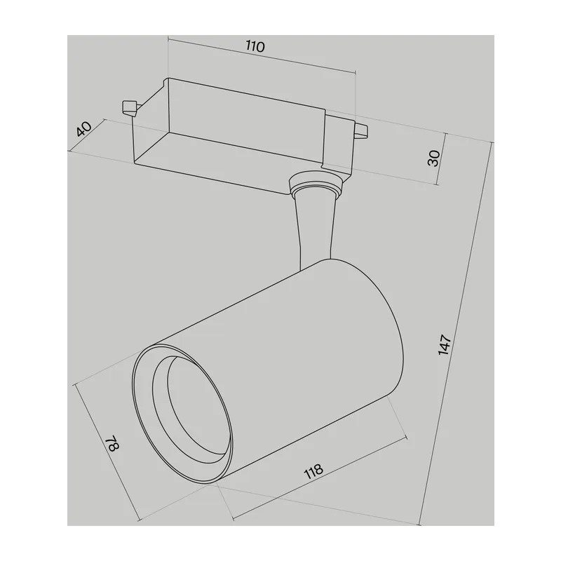 Трековый светильник Вуоро / Vuoro Unity 4000K 10Вт 60° Maytoni TR003-1-10W4K-W-W 2