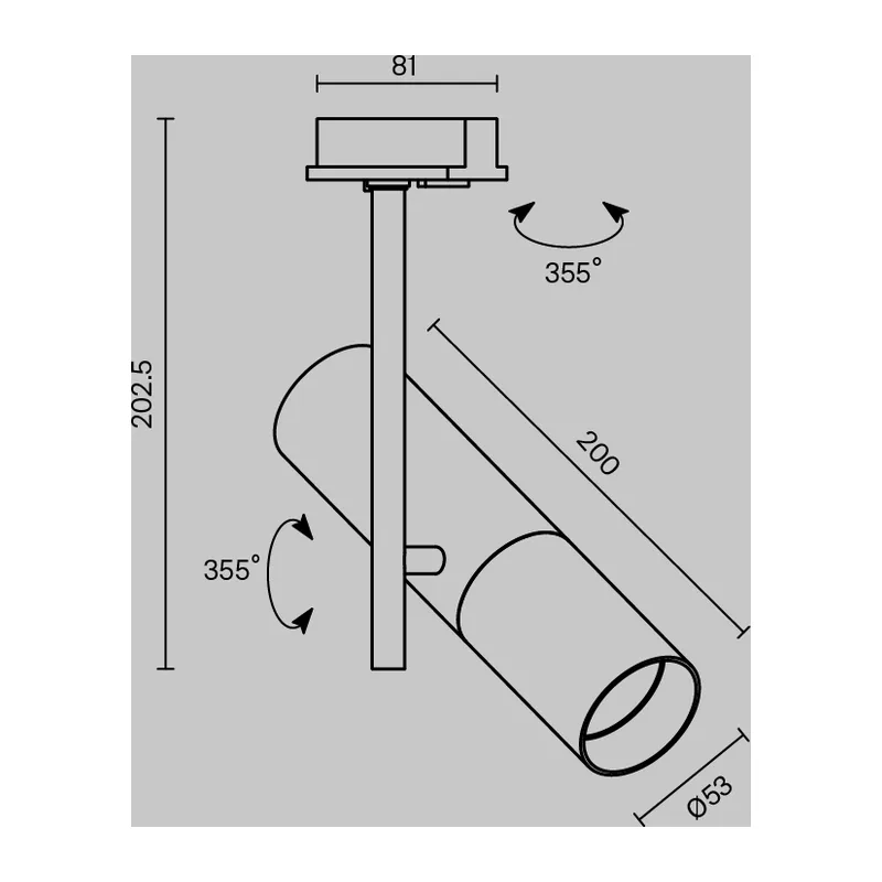 Трековый светильник Элти / Elti Unity GU10 10Вт Maytoni TR005-1-GU10-W 7