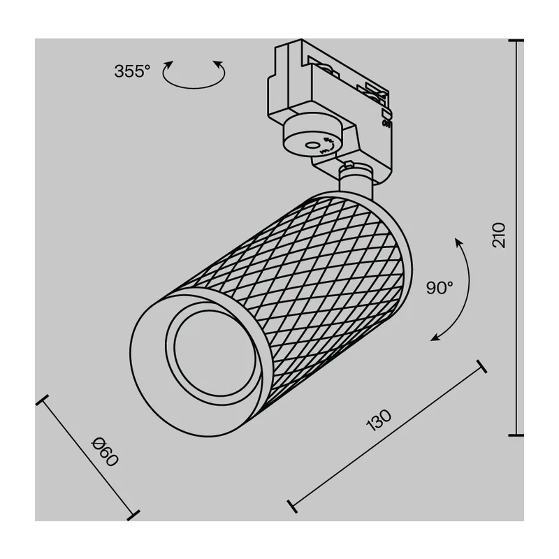 Трековый светильник Фокус Дизайн / Focus Design Unity GU10 10Вт Maytoni TR011-1-GU10-W 6