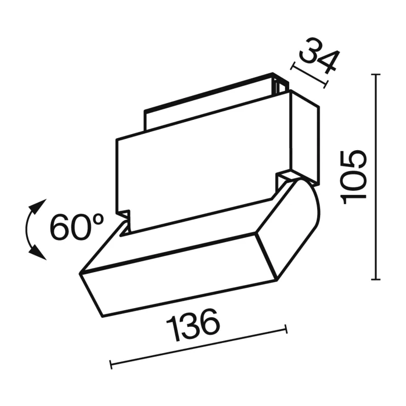 Трековый светильник Базис поворотный / Basis Rot S35 3000K 10Вт Maytoni TR013-2-10W3K-B 2