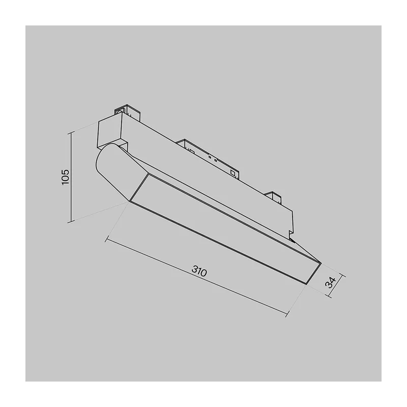 Трековый светильник Базис / Basis S35 3000K 20Вт 120° Maytoni TR013-2-20W3K-B 10