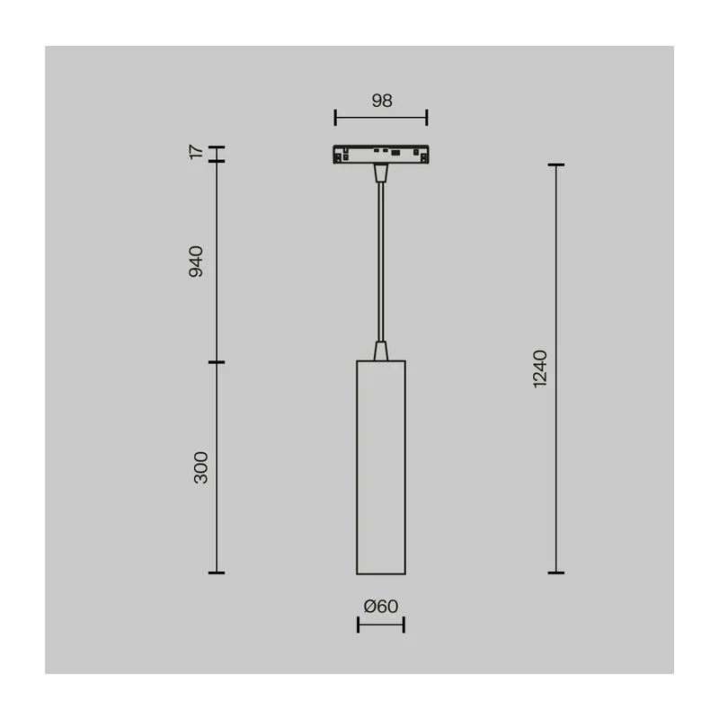 Трековый подвесной светильник Фокус / Focus Led S35 Maytoni TR016-2-12W4K-B-1 4